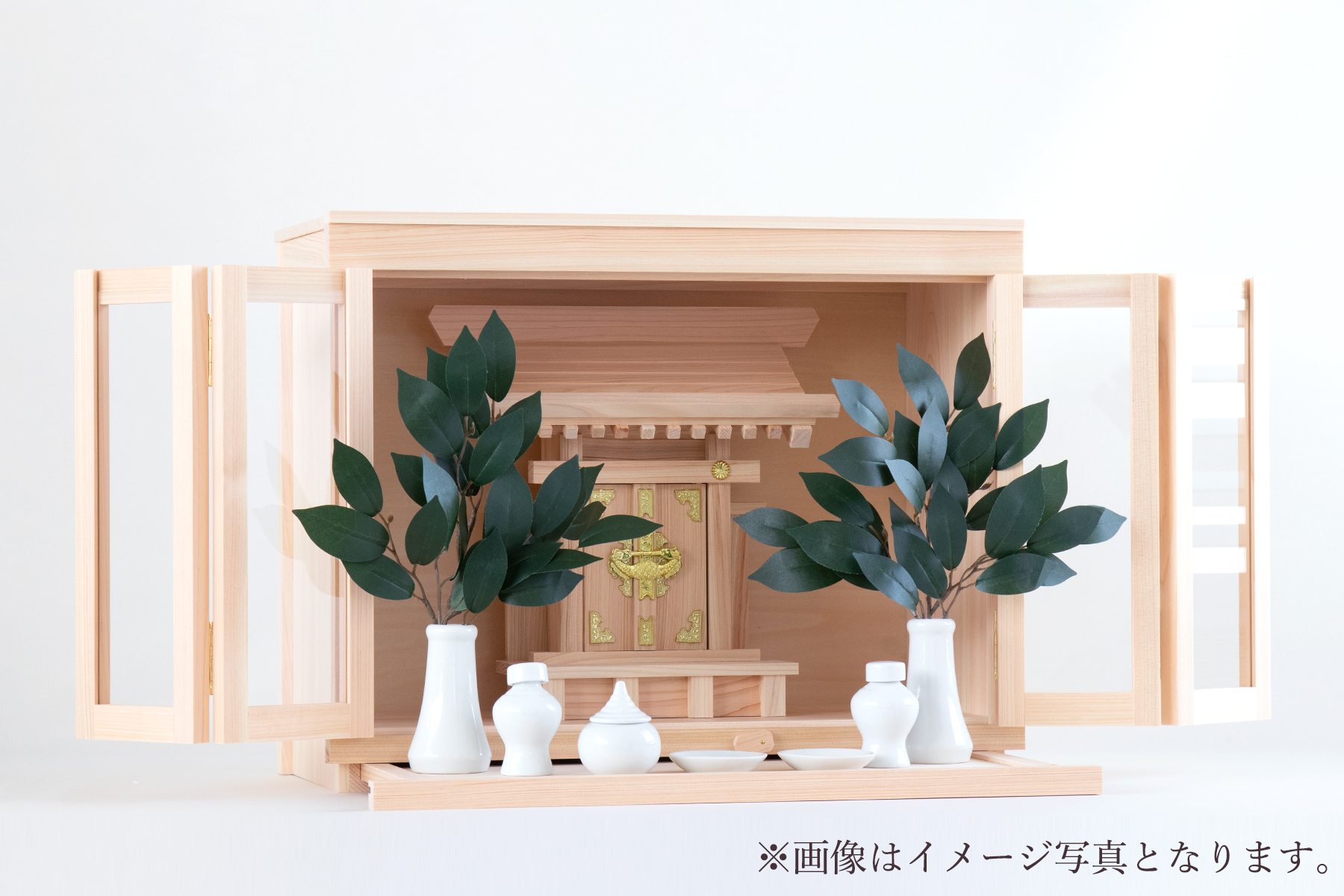 神棚 箱宮型 ガラスケース 20号 引出し式